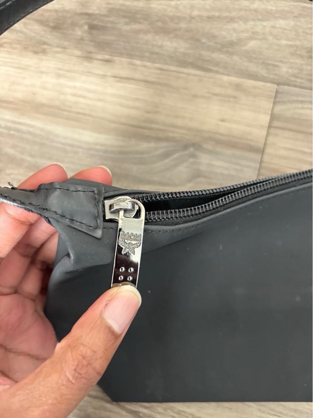 Black MCM Mini Leather Bag